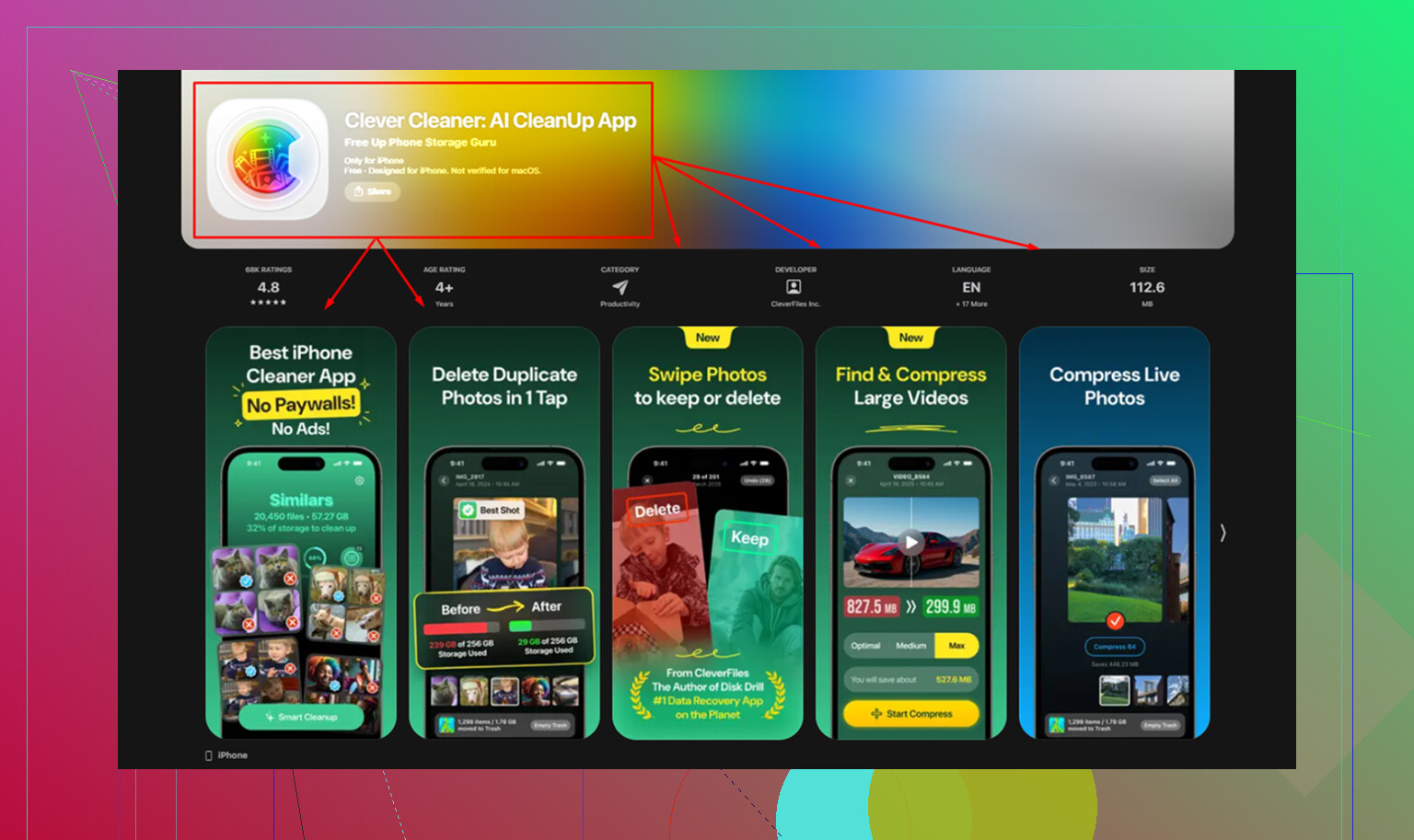 Como removo mídia baixada no iPhone que não consigo mais encontrar em nenhum app?