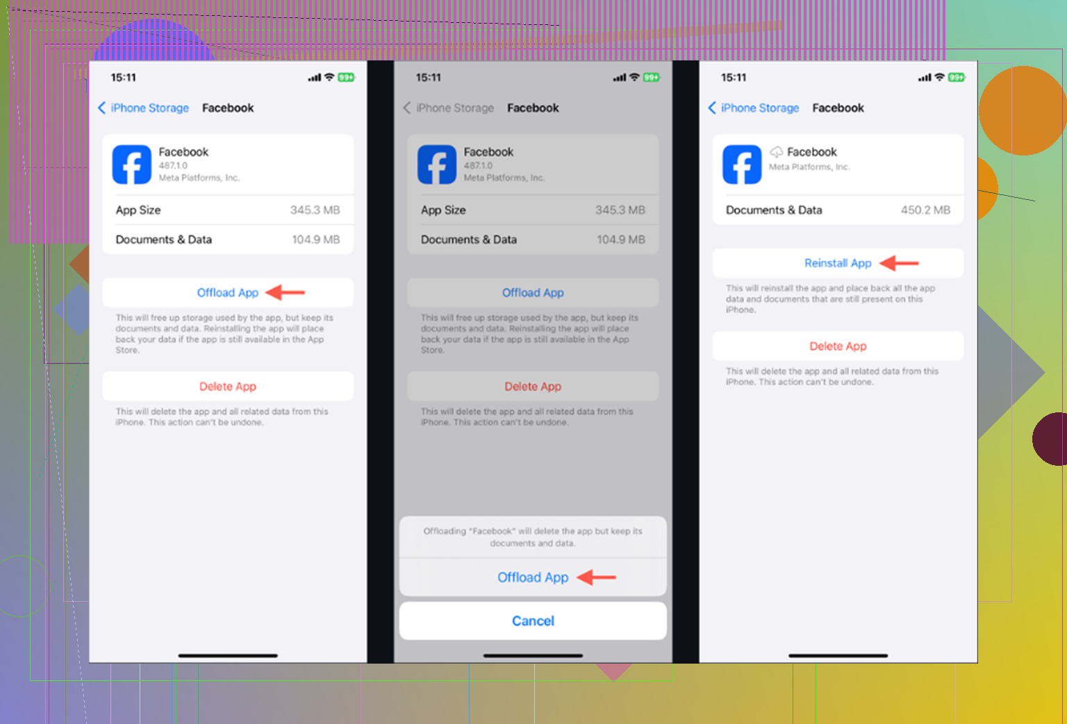 Como excluir dados do Facebook no iPhone quando o app continua travando?